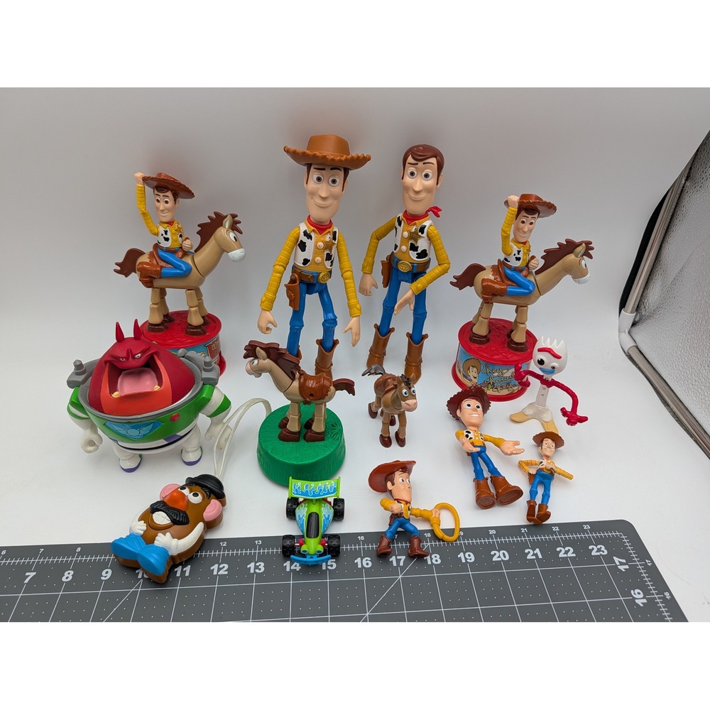 Disney Toy Story Figure Lot Woody Bullseye Forky Zurg RC McDonalds Burger King